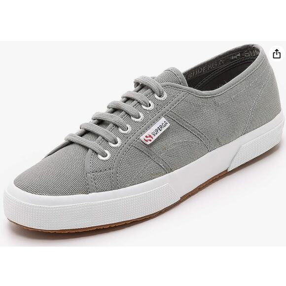 Superga Unisex Cotu Classic Sneaker Gray White Size 40 = US 9 - Picture 1 of 11